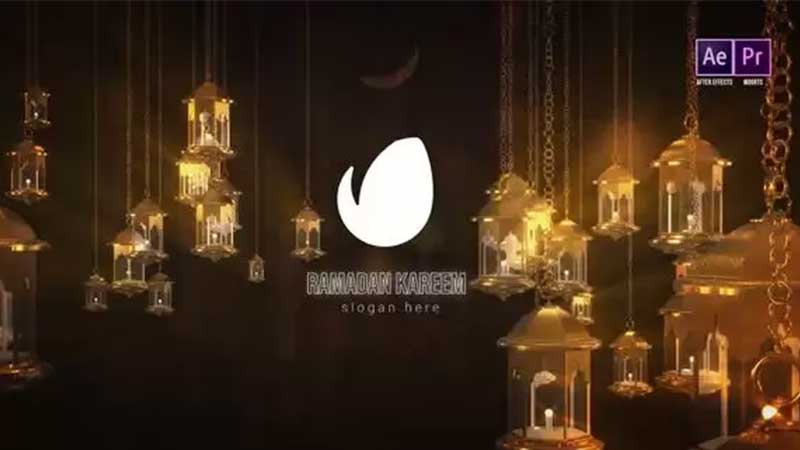 پروژه پریمیر نمایش لوگو ماه رمضان | اشتراک انواتو المنت