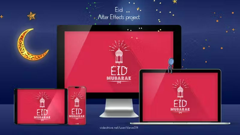 پروژه پریمیر افتر افکت تبریک عید | اشتراک انواتو المنت