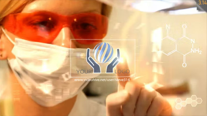 پروژه پریمیر افتر افکت معرفی لوگوی پزشکی شیمی | اشتراک انواتو المنت